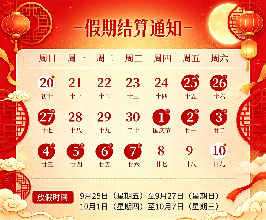 2026乐刷支付中秋国庆资金清算通知与到账答疑